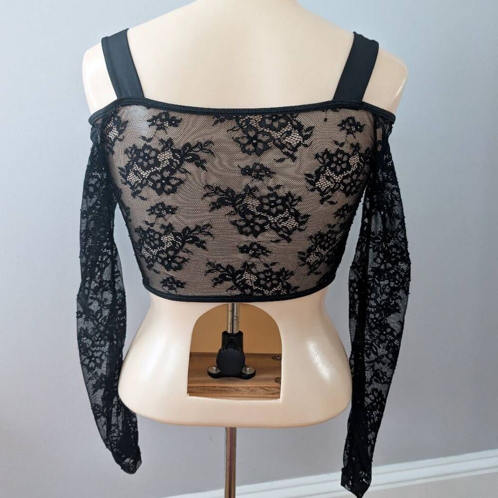 Shein Allurite Cold Shoulder Bustier Crop Top - Picture 5 of 5